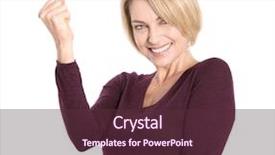  Presentation with older woman - Slides consisting of successful and happy older woman background and a tawny brown colored foreground