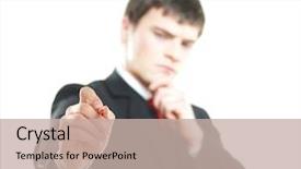  Presentation with writing pen - Amazing slide set having successful and smart businessman writing imaginary text isolated on white background man is blurry focus on the pen backdrop and a mint green colored foreground