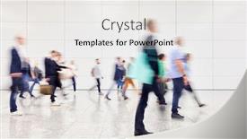  Presentation with anonymous - Slide set with successful-anonymous-business-people-go background and a white colored foreground