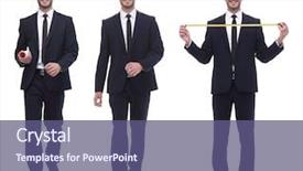  Presentation with industrial engineer orange - Presentation theme with successful architect engineer in orange background and a violet colored foreground