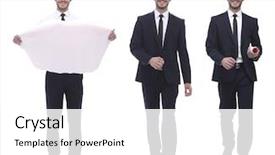  Presentation with technical - Amazing slide set having successful architect engineer in orange backdrop and a white colored foreground