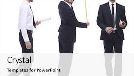  Presentation with technical - Audience pleasing presentation consisting of successful architect engineer in orange backdrop and a white colored foreground