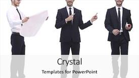  Presentation with industrial engineer orange - Amazing PPT layouts having successful architect engineer in orange backdrop and a white colored foreground