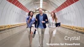  Presentation with urban transportation - Audience pleasing slides consisting of successful-business-people backdrop and a gray colored foreground