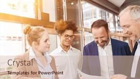  Presentation with order - PPT layouts consisting of successful-business-team-is-happy background and a lemonade colored foreground