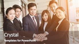  Presentation with successful - Cool new PPT layouts with successful business team of asian backdrop and a tawny brown colored foreground