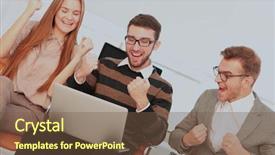  Presentation with team achievement - Amazing slide deck having successful business team received outstanding backdrop and a tawny brown colored foreground