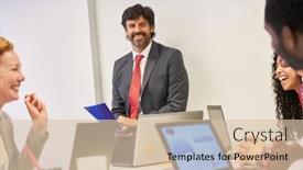  Presentation with consulting - Presentation with successful-businessman-as-a-consultant background and a  colored foreground