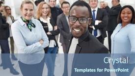  Presentation with successful group of surgeons - Theme having successful-businessman-at-the-office background and a ocean colored foreground