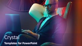  Presentation with modern elegant - Audience pleasing slide set consisting of successful-businessman-in-elegant-suit backdrop and a navy blue colored foreground