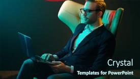  Presentation with modern elegant - Audience pleasing presentation theme consisting of successful-businessman-in-elegant-suit backdrop and a wine colored foreground