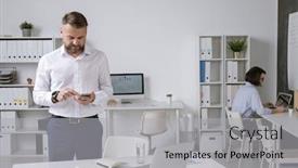  Presentation with scrolling - PPT layouts featuring successful-businessman-in-formalwear-scrolling background and a light gray colored foreground