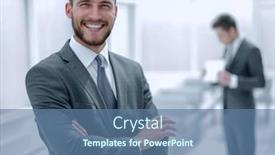  Presentation with successful - Amazing theme having successful-businessman-on-the-background backdrop and a ocean colored foreground