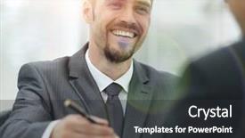  Presentation with success successful courageous successful - Presentation theme featuring successful businessman signing a lucrative background and a dark gray colored foreground