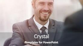  Presentation with successful communication - Beautiful PPT theme featuring successful businessman signing a lucrative backdrop and a dark gray colored foreground