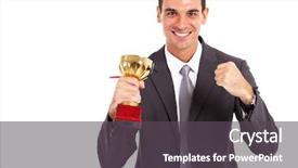  Presentation with trophy - Presentation theme with knighthood - malta knights flag background and a light gray colored foreground