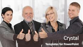  Presentation with generations - Audience pleasing slides consisting of successful businessteam of different generations backdrop and a tawny brown colored foreground