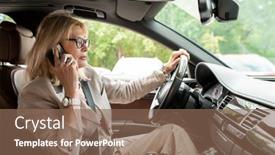  Presentation with successful - Amazing PPT layouts having successful-elegant-businesswoman-holding backdrop and a violet colored foreground