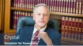  Presentation with lawyer - Slide set having successful-lawyer-portrait background and a ocean colored foreground
