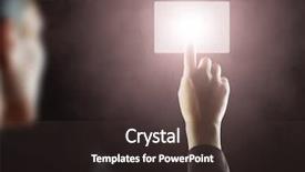  Presentation with successful person - Audience pleasing presentation theme consisting of successful person making use backdrop and a tawny brown colored foreground