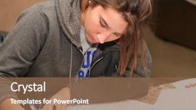  Presentation with college - Cool new presentation with successful school year - college student working backdrop and a tawny brown colored foreground