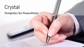  Presentation with maxwell physical equations electromagnetics hand - Amazing theme having successful sign - photo of grey pen backdrop and a white colored foreground