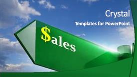  Presentation with sales business plan activities and sales target - Audience pleasing PPT theme consisting of successful sign - sales road sing for business backdrop and a ocean colored foreground