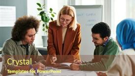  Presentation with new teacher - Presentation enhanced with successful-teacher-consulting-one background and a tawny brown colored foreground