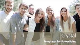  Presentation with successful - Presentation theme having successful team of like-minded background and a gray colored foreground