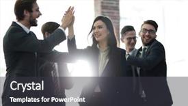  Presentation with successful - Audience pleasing slides consisting of successful woman leading a business backdrop and a  colored foreground