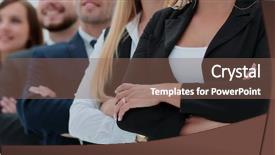  Presentation with team building on white - PPT theme consisting of successfull busines team isolated background and a violet colored foreground