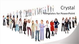  Presentation with team achievement - Cool new theme with succession - achievement idea team over white backdrop and a  colored foreground