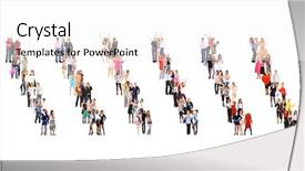  Presentation with groups - PPT theme enhanced with succession - isolated groups many colleagues background and a  colored foreground