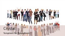  Presentation with culture diversity - Presentation theme featuring succession - office culture people diversity background and a  colored foreground