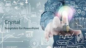  Presentation with business plan - Colorful presentation design enhanced with succession - presenting his business plan backdrop and a light blue colored foreground