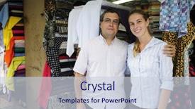  Presentation with bookstore - PPT theme having succession - proud family business partners owners background and a lemonade colored foreground