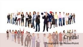  Presentation with diversity - Presentation design featuring succession - standing together people diversity background and a soft green colored foreground