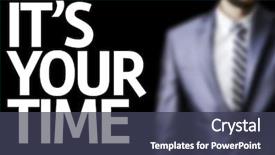  Presentation with time - Beautiful PPT theme featuring succession - it's your time written backdrop and a tawny brown colored foreground