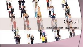  Presentation with groups - Amazing PPT theme having succession - together we stand isolated groups backdrop and a  colored foreground