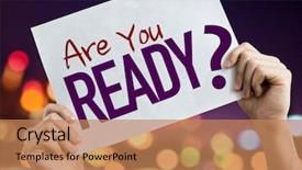  Presentation with ready - Presentation design having are you ready placard background and a coral colored foreground