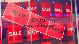  Presentation with closed - Presentation theme having disscution - business in a shopping center background and a red colored foreground