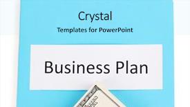  Presentation with blue business - Theme featuring successs - blue folder labeled business background and a arctic colored foreground