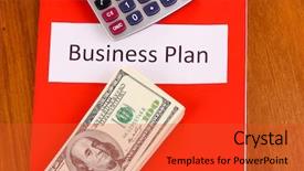  Presentation with case folder file labeled - Amazing slide deck having successs - red folder labeled business backdrop and a red colored foreground