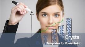  Presentation with happy birthday - Theme enhanced with sucess celebration - happy businesswoman celebrating her birthday background and a  colored foreground