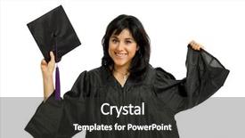  Presentation with kid s happy fathers day - Audience pleasing theme consisting of sucess celebration - happy young woman on graduation backdrop and a  colored foreground