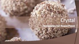  Presentation with christmas chocolate - Audience pleasing theme consisting of such as cocoa powder coconut backdrop and a coral colored foreground