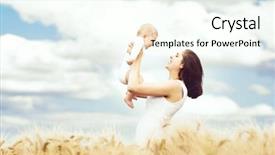  Presentation with mother baby clipart - Audience pleasing presentation theme consisting of sucking - beautiful woman holding baby mother backdrop and a cream colored foreground