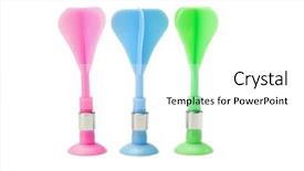  Presentation with multicolor - Amazing PPT theme having suction - multicolor plastic toy darts standing backdrop and a white colored foreground