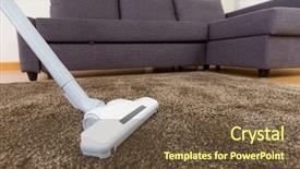  Presentation with carpet - Audience pleasing PPT layouts consisting of suction - vacuum cleaner on carpet backdrop and a tawny brown colored foreground