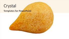  Presentation with snack - PPT layouts enhanced with sudamerica - brasilian snack coxinha background and a yellow colored foreground